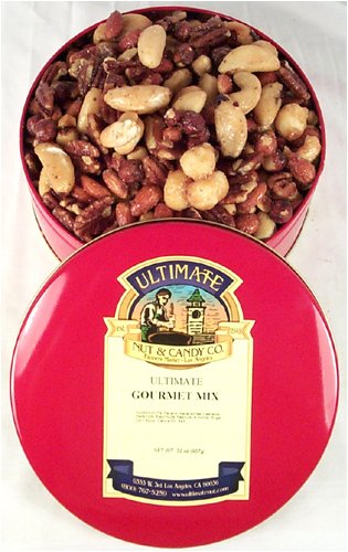 Childrens Toyshop  Gourmet Food : Ultimate's Roasted/No Salt Gourmet Mixed Nuts - 2# Tin