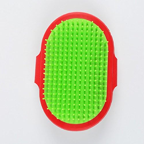 Mdeho Cat Dog Pet Cleaning Bath Massaging Soft Rubber Brushes Pet Bath Brush (Green)