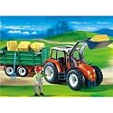Tractor with Hay Trailer