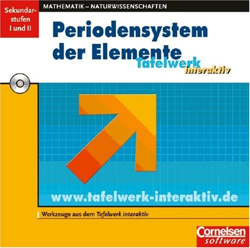 Bausteine Tafelwerk interaktiv. Chemie. Periodensystem der Elemente (PSE). CD-ROM für Win 98 SE, ME, 2000, XP.  (Lernmaterialien)