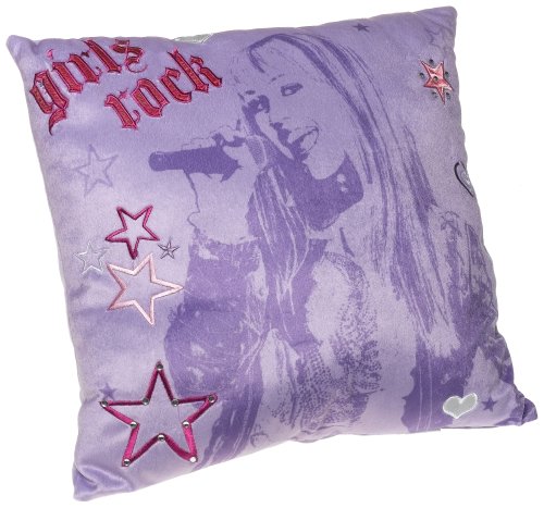 Hannah Montana Girls Rock Decorative Pillow, Purple/Pink