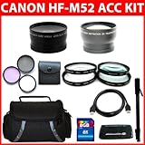 Deluxe Accessory Kit For Canon VIXIA HF M52 Flash Memory Camcorder Include 8GB SDHC Memory + USB 2.0 Card Reader + Wide Angle Lens + Telephoto Lens + Filter Kit + +1 +2 +4 +10 Close UP Lens Kit + HDMI + Monopod + Deluxe Case + More Deluxe Accessory Kit For Canon VIXIA HF M52 Flash Memory Camcorder Include 8GB SDHC Memory + USB 2.0 Card Reader + Wide Angle Lens + Telephoto Lens + Filter Kit + +1 +2 +4 +10 Close UP Lens Kit + HDMI + Monopod + Deluxe Case + More