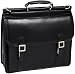 McKleinUSA Halsted 80335 V Series Full Grain Oil Tanned Leather Double Compartment Laptop Case (Black)
