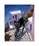 Cat of Greece by Isy Ochoa. Size 13.01 inches width by 15.97 inches height. High Quality Art Poster Print