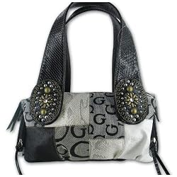 BLACK JACQUARD PATCHWORK PURSE
