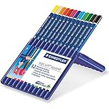Staedtler Ergosoft Watercolor Pencils, Set of 12 Colors in Stand-up Easel Case (156SB12)