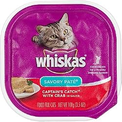 WHISKAS Food for Cats Alaskan King Crab Flavor in Meaty Juices 24/3.5oz