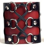 Gothic Fetish Corset Wristband D Ring Bracelet Vampire