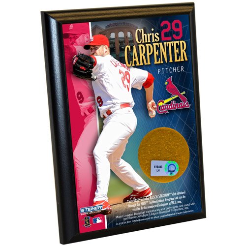 MLB St. Louis Cardinals Chris Carpenter 4-by-6-Inch Dirt Plaque