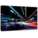 Abstract Street Lights Canvas Art Print Poster