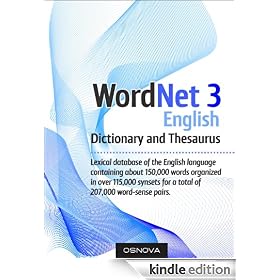 WordNet 3 (largest English dictionary and thesaurus)