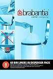 Brabantia Smartfix Bin Liners, Size B, 5 Litre, 60 Bag Dispenser Pack