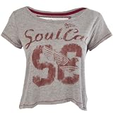 51DRfpVuoHL. SL160  Soul Cal Deluxe Retro Athlete T Shirt   Light grey   Womens