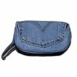 Blue Denim Purse Crafted from Vintage Denim, 8 x 5