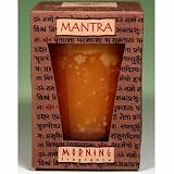 アロマキャンドル「モーニング」イエローMantraグラス