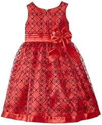 Girls Pleated Glittering Polyester/Velvet Sleeveless  Dress With a Sash 