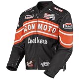 Icon Men's Vintage Flattrack Leather Jacket Black L