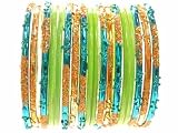 Beachcombers! Ethnic Glass Indian Wedding Bridal Bollywood Bangles Belly Dance Bracelets Set