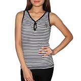 Womens NFL New Orleans Saints Soft & Comfortable Camisole / Summer Tank Top - Black & White (Size: S)