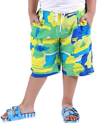 Septeen Boy's Children Tropical Island Quick Dry BoardShortss Volley Swim Trunk Shortss Scene-2 XL