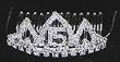 Quinceanera Tiara - Silver Toned - 1 and 1/4in.