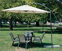 Coolaroo 10 Foot Round Cantilever Freestanding Patio Umbrella, Smoke