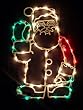 18" Lighted Waving Santa Claus Christmas Window Silhouette Decoration