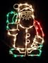 18" Lighted Waving Santa Claus Christmas Window Silhouette Decoration