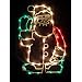 18" Lighted Waving Santa Claus Christmas Window Silhouette Decoration