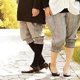 【レディース】 (スプル) Souple ふっくら立体ポケット グレンチェック柄 ハーフ丈美脚ペチパンツ
