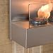 SEI Satin Stainless and Glass Wall Mount Fireplace
