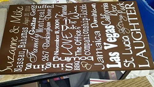 17x30 Subway style hand painted typography word sign family name