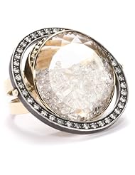 Moritz Glik "Kaleidoscope" 18K Gold and Diamond Floating Orbit Ring, Size 7