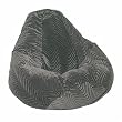 Velveteen Extra Large Smoked Swirl Bean Bag Chair By Elite Furniture