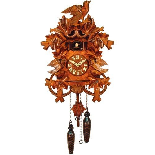 Carved Yellow Cuckoo Bird - Wood