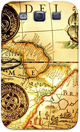 First-class Case Cover Series For Galaxy S3 Dual Protection Cover Bullion Gold Coins Money Dollars Ingots Fantasy Pirate Maps Ships Detail Paper Islands Land Ocean Sea Sail Direction Shine World Color Degrees Deaddd15452