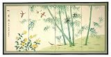 Asian Decor & Gifts - 36 x 72 Bamboo & 5 Birds Chinese Art Oriental Wall Screen Painting