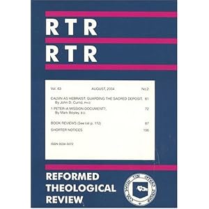 Reformed Theological Review by 