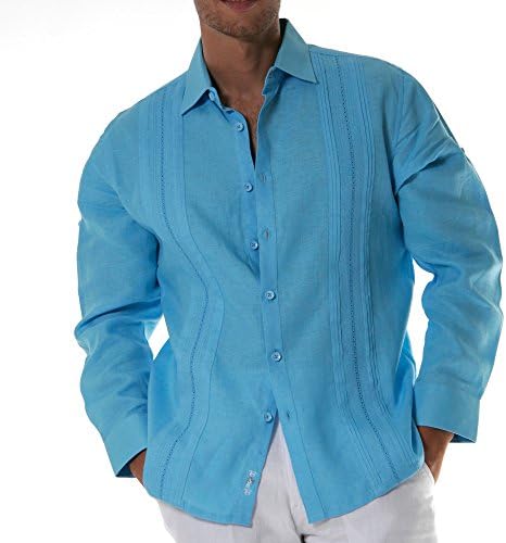 Destination Wedding linen shirt. SIZE:S COLOR:AQ