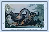 Canvas Print, Battle Between the Great Boa and a Tiger - 36 x 24