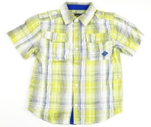 Enyce Boys 4-7 Button Front Woven Shirt New Lime (XL (7X))