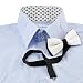 Mens Classic Style Silk Bow Tie Cravat, White & Black