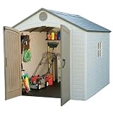 Sentinel8x10OutdoorStorageShedWithWindows,Skylights,andShelving,ByLifetimeProducts,#60005