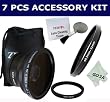 7 Pcs Kit for CANON 400D EOS 7D REBEL T1I DIGITAL REBEL XTI and SAMSUNG NX100 SANYO VPC-HD2000 HD1010 (with the 40.5-52MM Ring), Includes:52MM 0.34X Professional High Definition Fisheye Lens with super Macro Portion + 58-52MM Adapter Ring + Carry Case + Caps (Front and Back) + 40.5-52MM Metal Step Up Ring + Cleaning Kit (Blower Brush And Tissues) + 1 Ultra Fine Microfiber Cleaning Cloth GOJA Logo