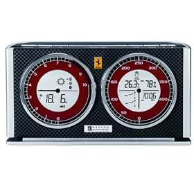 Oregon Scientific FSW301A-K Modena Ferrari Speedometer Line Weather Station, Carbon Black by Oregon Scientific