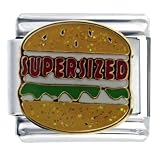 Supersized Hamburger Italian Charm