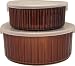 Kitchen & Housewares : Sango Nova Brown Covered Storage Bowls, set of 2