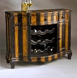 Parisian Striped Console Wine Cabinet