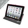 Acase (TM) iPad 3 (The New iPad) Vader Leather Case Folio for Apple iPad 3 3rd Generation WiFi / 4G LTE Model 16GB, 32GB, 64GB NEWEST MODEL (Hot Pink)