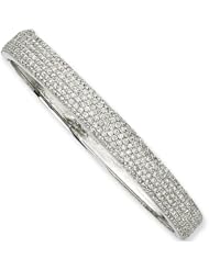 Sterling Silver Cubic Zirconia Bangle Bracelet by Cheryl M